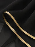 Black Chiffon Veil with Gold Trim