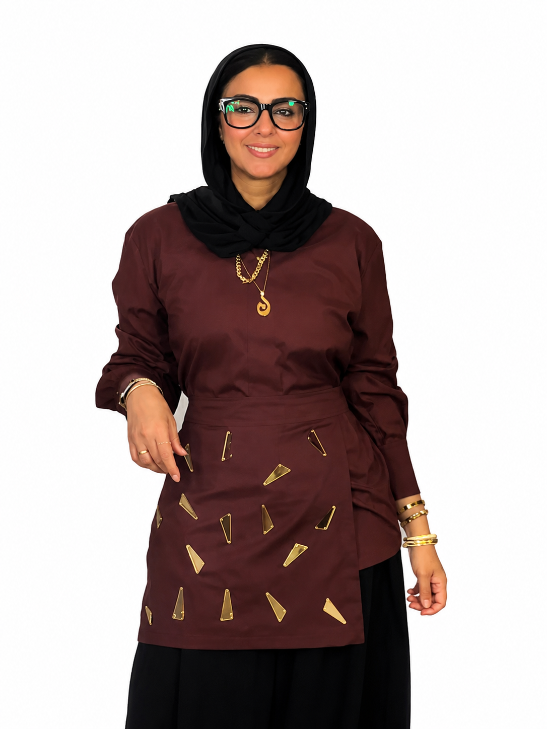Brown Bloom Top