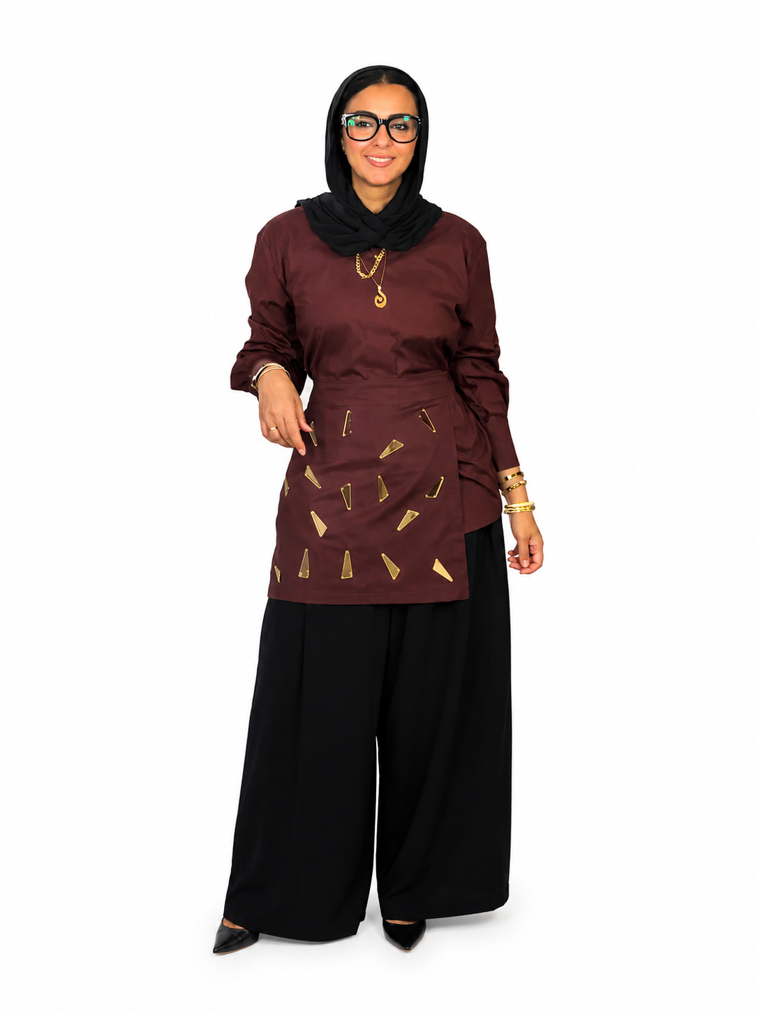 Brown Bloom Top